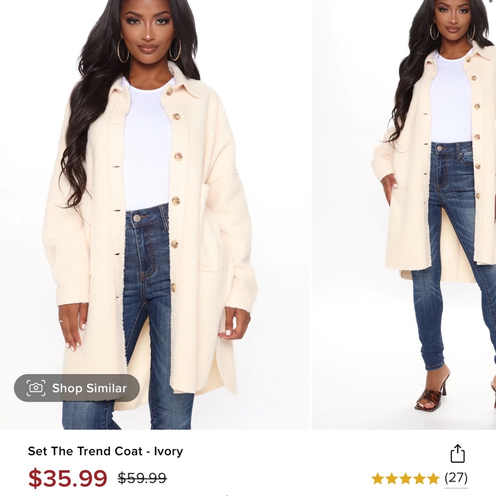 Trend coat ivory